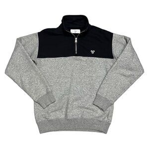 TNA Aritzia Designer Grey Black Quarter Zip Sweatshirt Sweater Womens 2XS